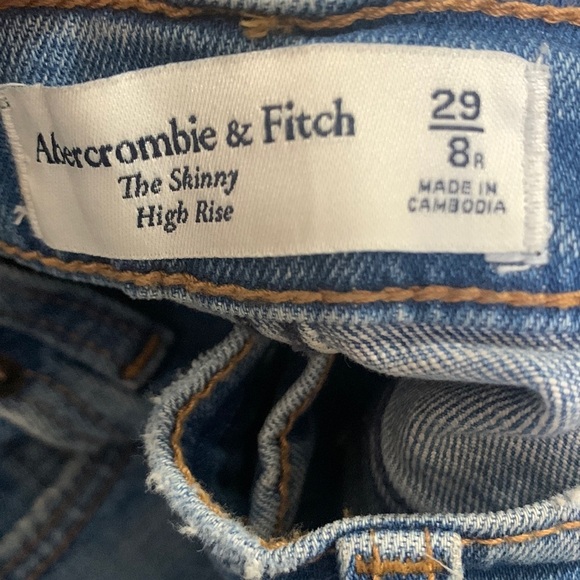 Abercrombie & Fitch High Rise Skinny Jeans size 29/8R - Picture 11 of 15